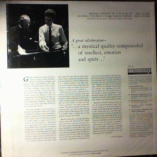 Cliburn Van/Chicago Symphony Orchestra (cond. Reiner F.) — Beethoven - Concerto No. 4