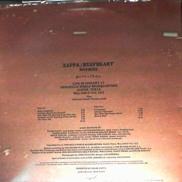 Zappa / Beefheart / Mothers — Bongo Fury