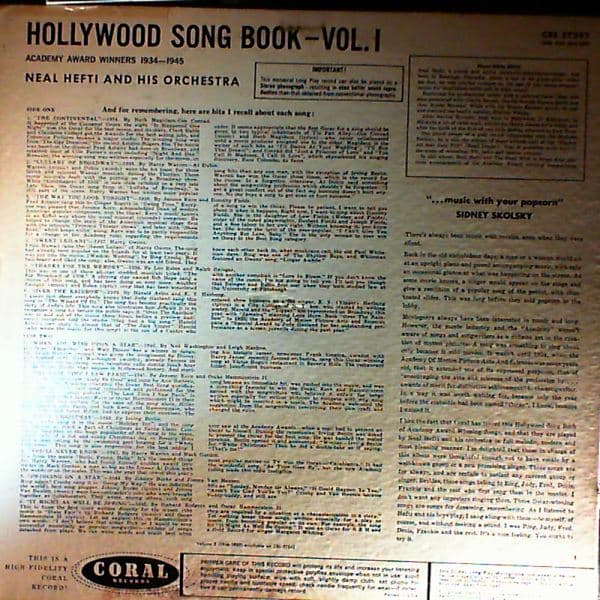 Hefti Neal And His Orchestra — Hollywood Song Book Vol. 1 Academy Award Winners 1934-1945