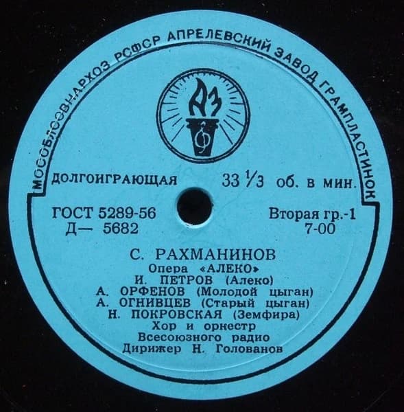Sergei Rachmaninoff — Опера Алеко