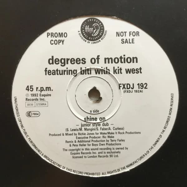 Degrees Of Motion Featuring Biti With Kit West — Shine On